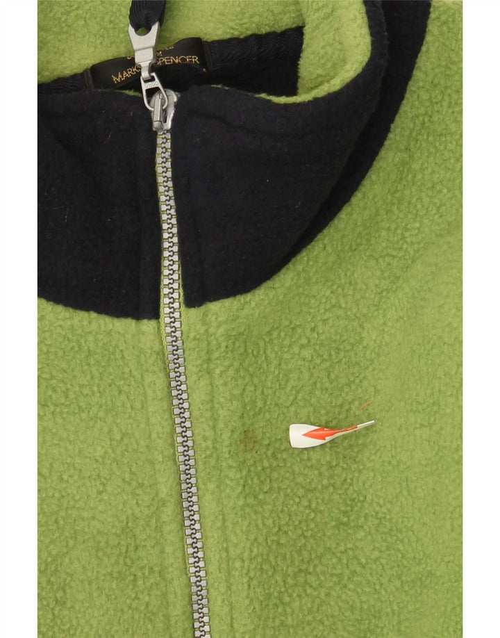 Marks & Spencer Jersey De Polar Con Cremallera Y Cuello Grande Para Hombre Color Block Verde