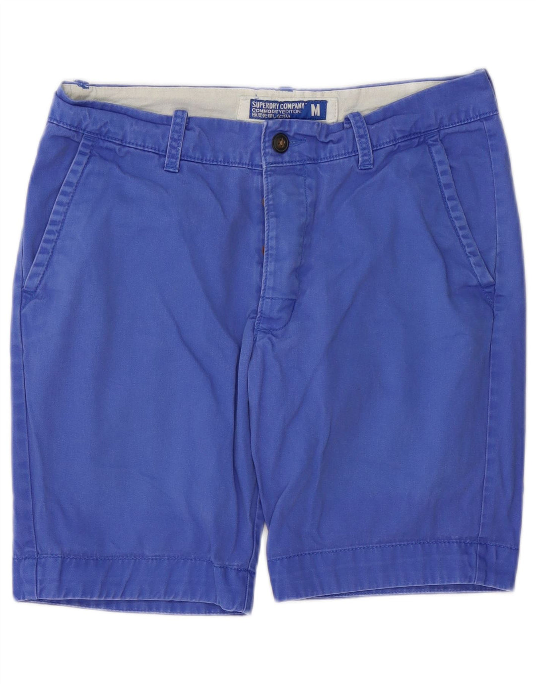 SUPERDRY Pantalones cortos chinos para hombre medianos W32 Algodón azul