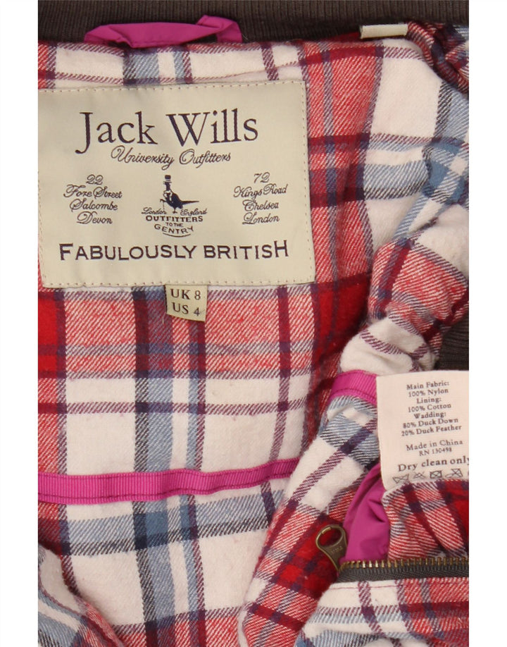 JACK WILLS Chaleco acolchado para mujer UK 8 Small Grey Nylon