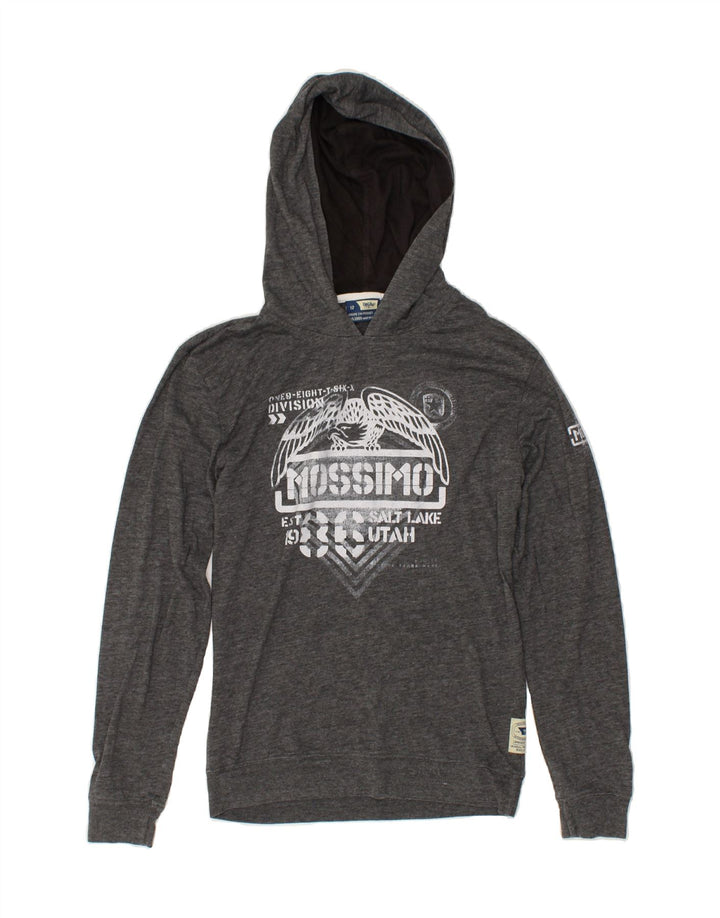 MOSSIMO Boys Graphic Hoodie Jumper 11-12 Years Grey Cotton | Vintage Mossimo | Thrift | Second-Hand Mossimo | Used Clothing | Messina Hembry 
