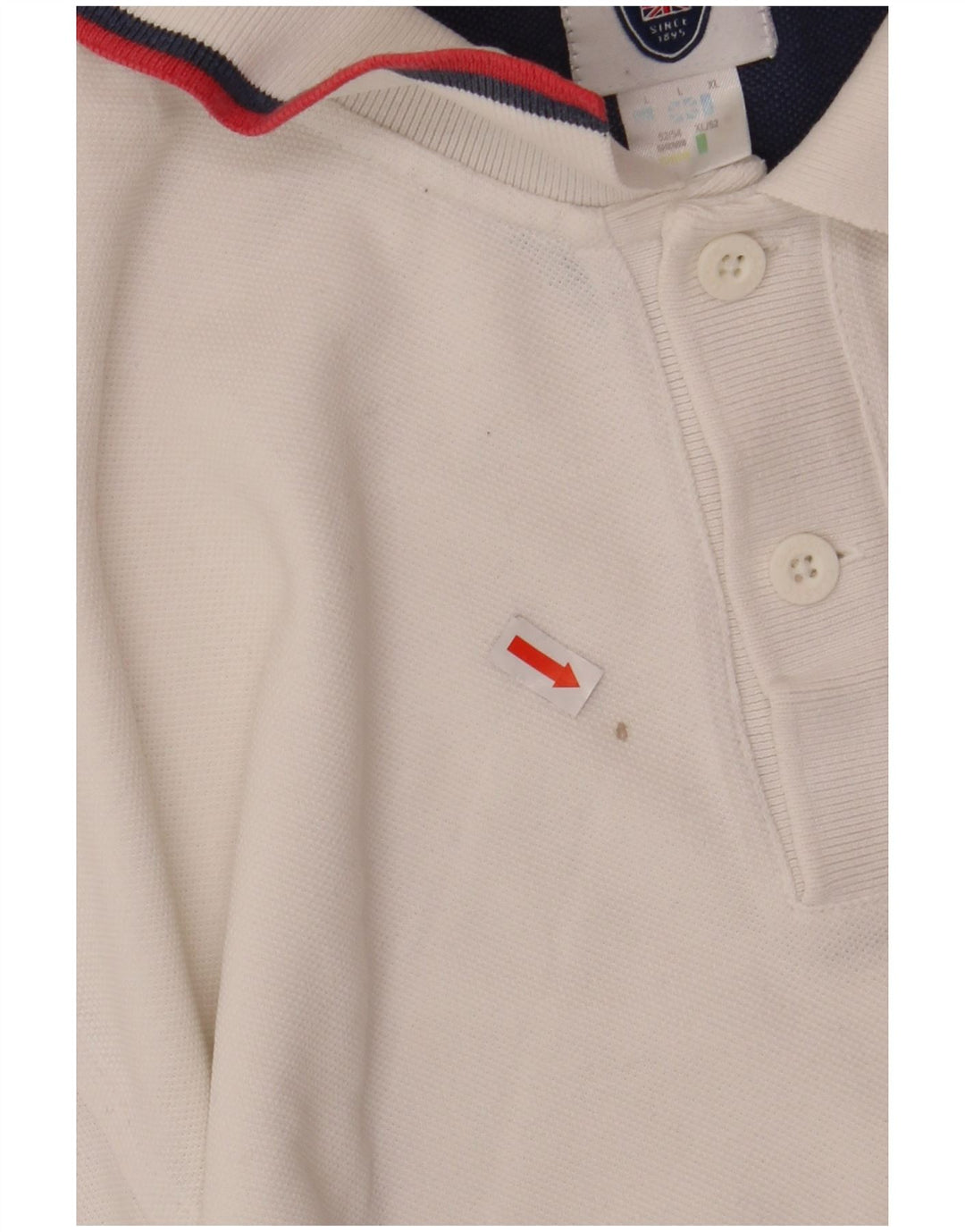 Polo Reebok Hombre Grande Blanco Algodón