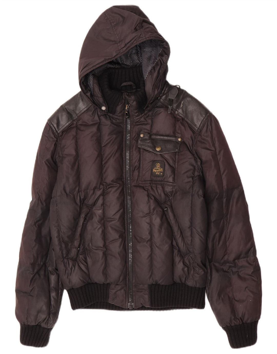 Refrigiwear Chaqueta acolchada con capucha Cruz para hombre UK 38 Poliéster negro mediano