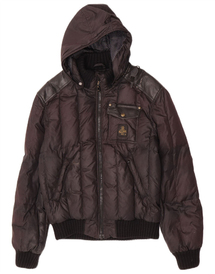 Refrigiwear Chaqueta acolchada con capucha Cruz para hombre UK 38 Poliéster negro mediano