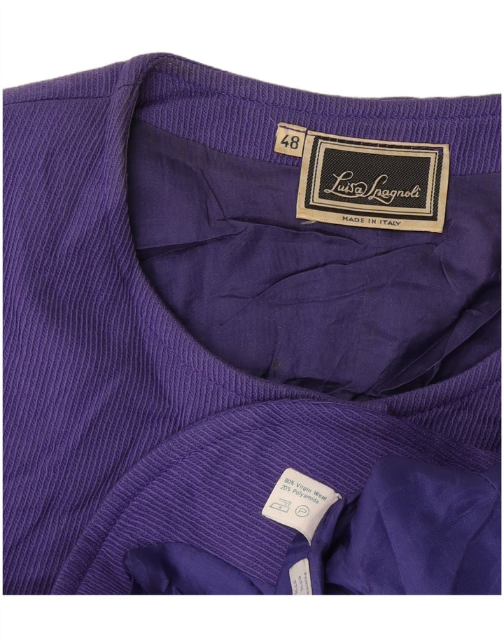 Luisa Spagnoli Chaqueta Blazer de 5 Botones para Mujer IT 48 XL Lana Morada
