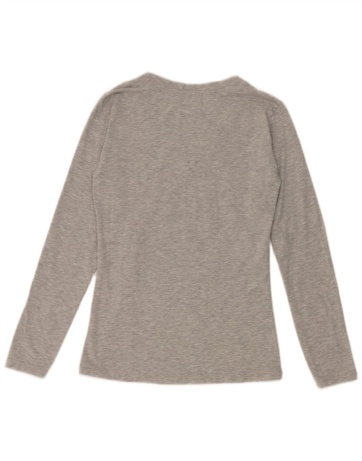 Pickwick Top gráfico para mujer de manga larga UK 8 Small Viscosa moteada gris