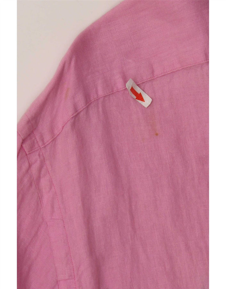 Camisa Polo Ralph Lauren Hombre Lino Rosa Medio