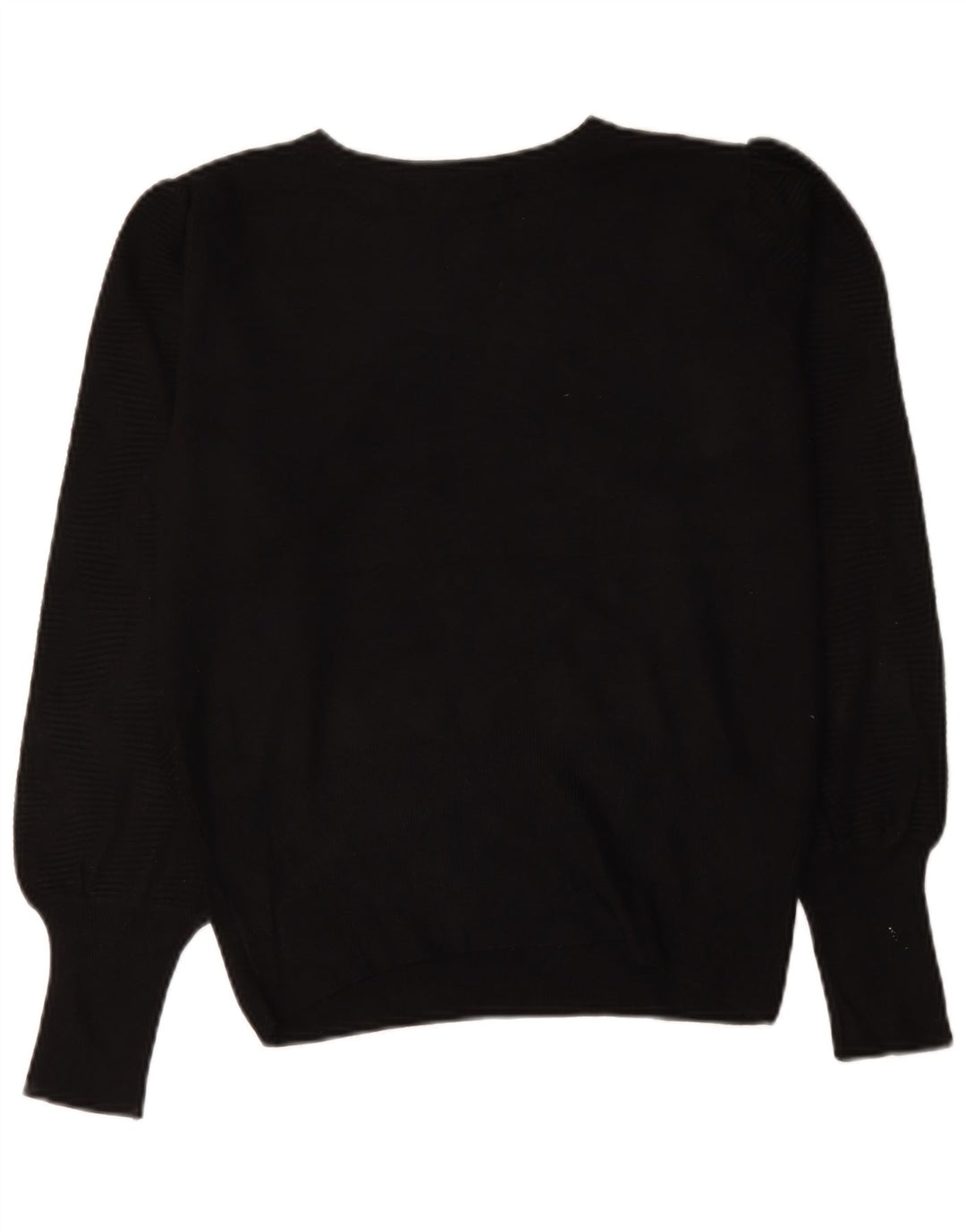Marks & Spencer Suéter tipo jersey con cuello barco para mujer UK 40 Viscosa negra mediana