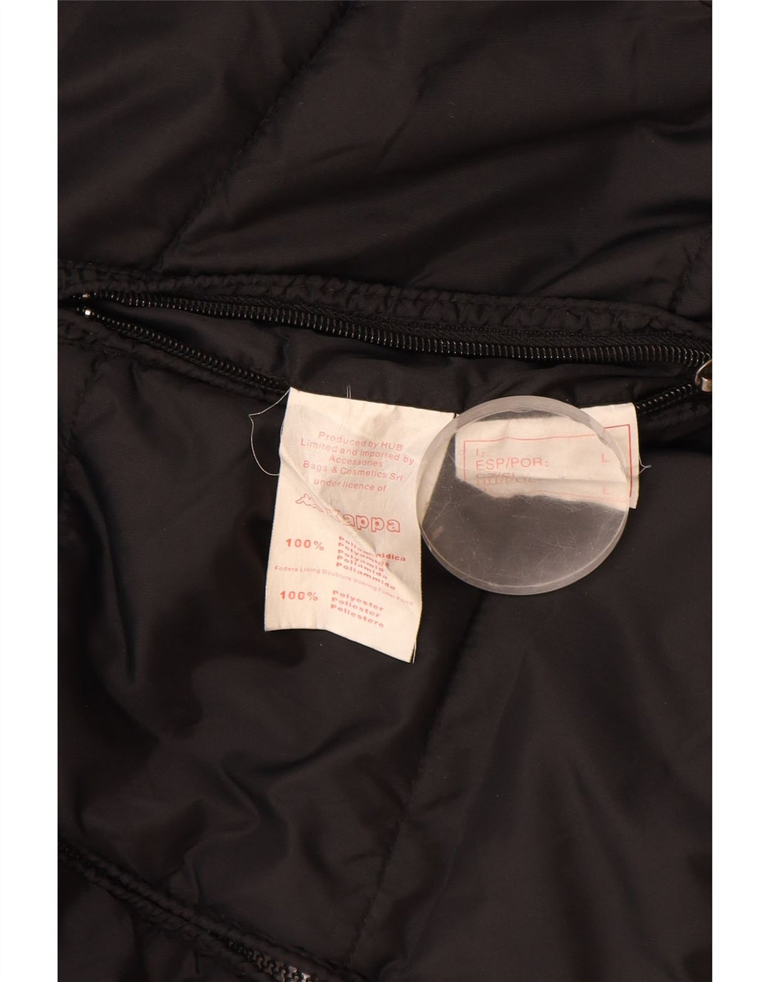 Kappa Chaqueta acolchada para hombre UK 40 Large Poliamida negra