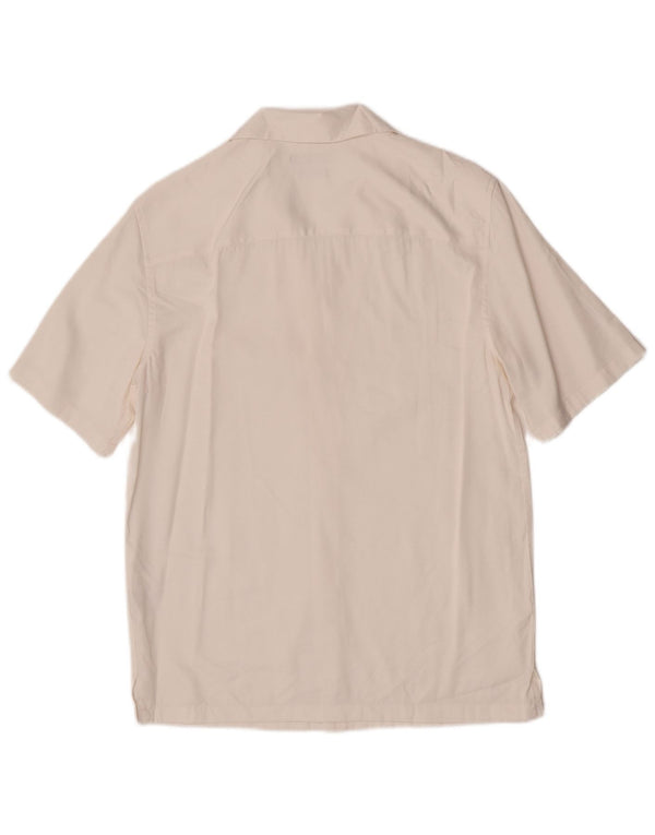 Zara Hombre Camisa Manga Corta Small Viscosa Blanca