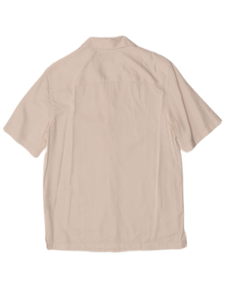 Zara Hombre Camisa Manga Corta Small Viscosa Blanca