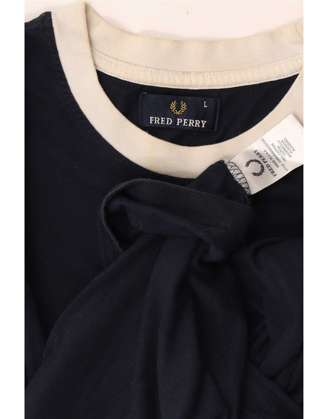 Fred Perry - Camiseta para hombre, talla grande, color azul marino, algodón