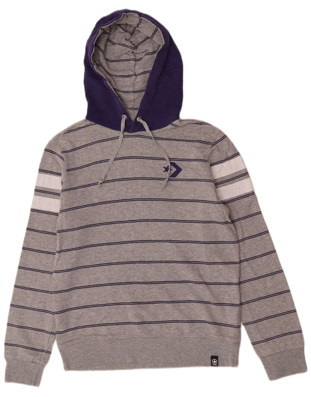 Sudadera con capucha de algodón con bloques de color gris medio de Converse |