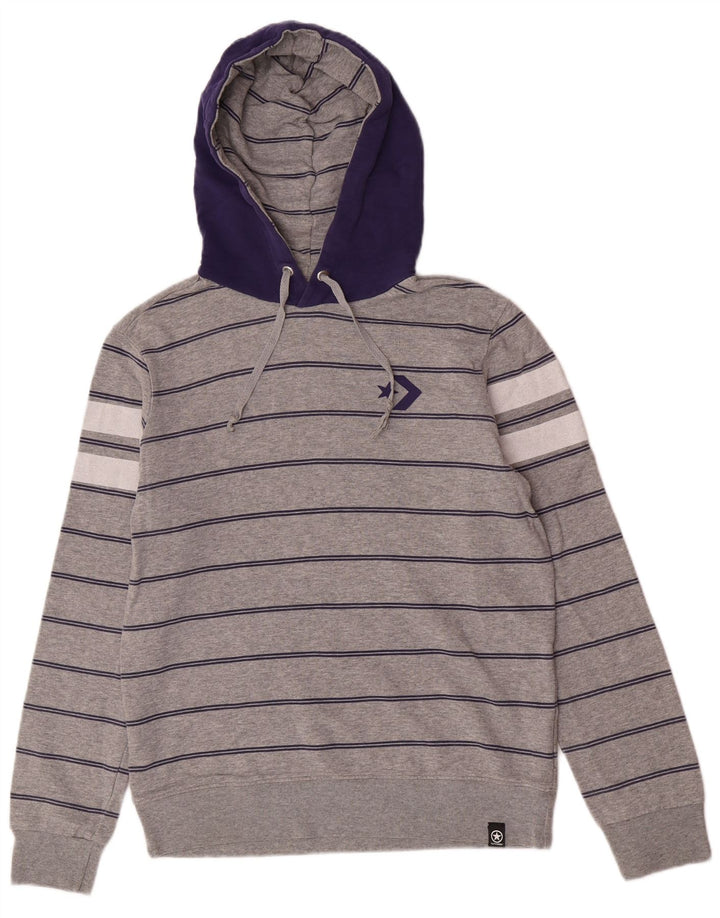 Sudadera con capucha de algodón con bloques de color gris medio de Converse |