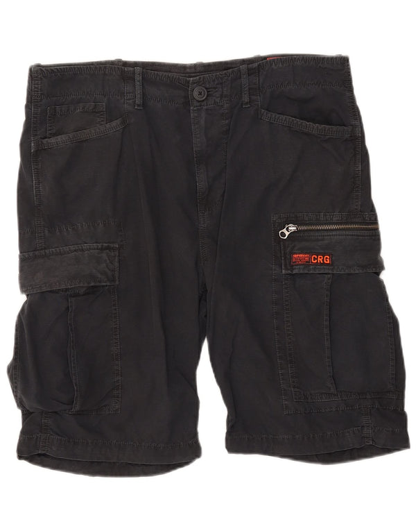 Superdry Shorts Cargo Para Hombre W34 Grande Algodón Negro