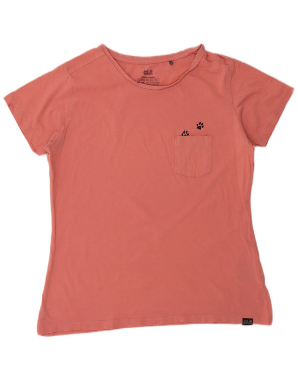 JACK WOLFSKIN Camiseta Mujer Top UK 40 XL Algodón Rosa