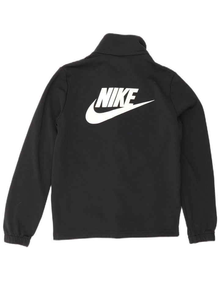 Nike Boys Graphic Chándal Top Chaqueta 10-11 años Mediano Negro Poliéster