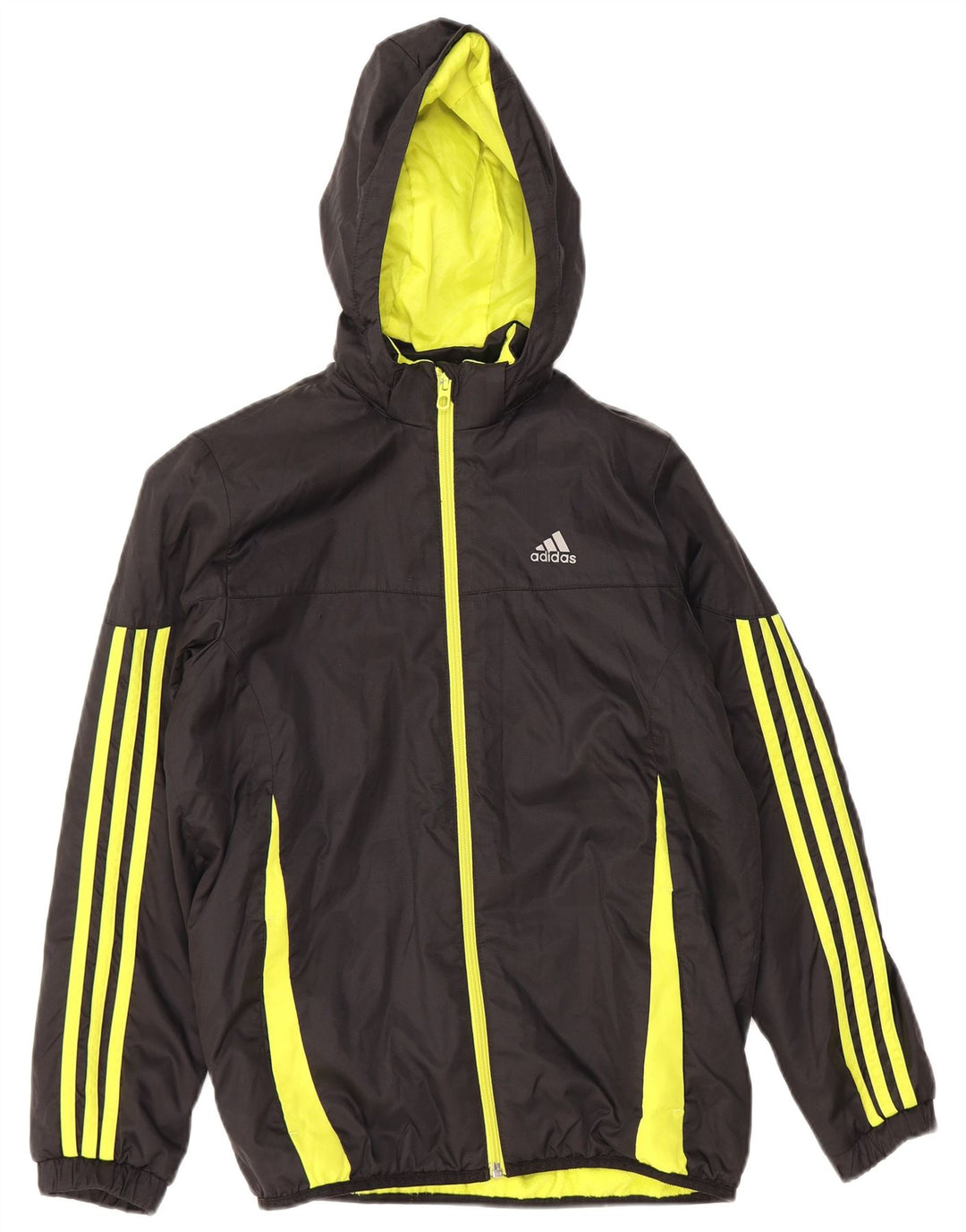 ADIDAS Chaqueta cortavientos con capucha para niño 11-12 años Negro Colorblock
