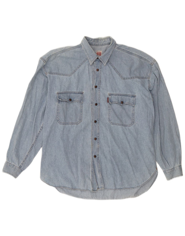 CASUCCI Camisa vaquera para hombre 2XL Azul