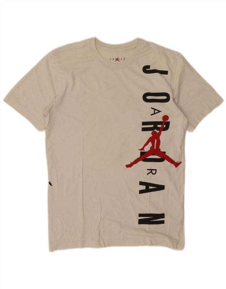 Jordan Camiseta gráfica para hombre Top pequeño de algodón blanco roto