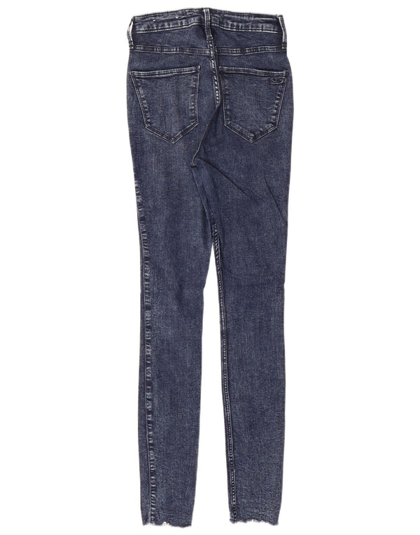HOLLISTER Jeans ajustados con curvas de talle alto para mujer US 5 Small W27 L28 Azul