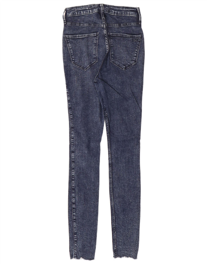 HOLLISTER Jeans ajustados con curvas de talle alto para mujer US 5 Small W27 L28 Azul