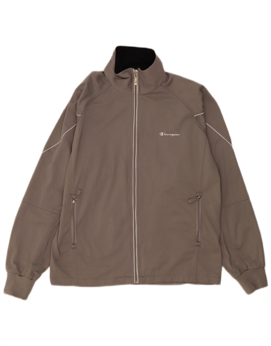 Champion Chaqueta de chándal para hombre, poliéster gris grande