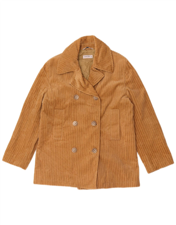Camilla Mujer Chaqueta De Pana De Doble Botonadura IT 44 Algodón Beige Medio