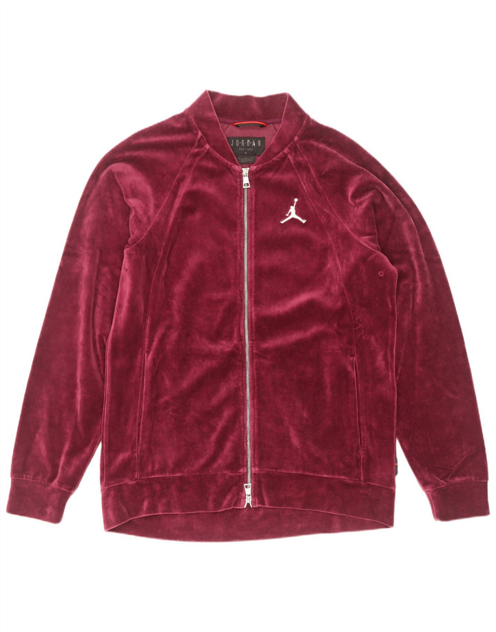 Jordan - Chaqueta de chándal para hombre, algodón burdeos medio