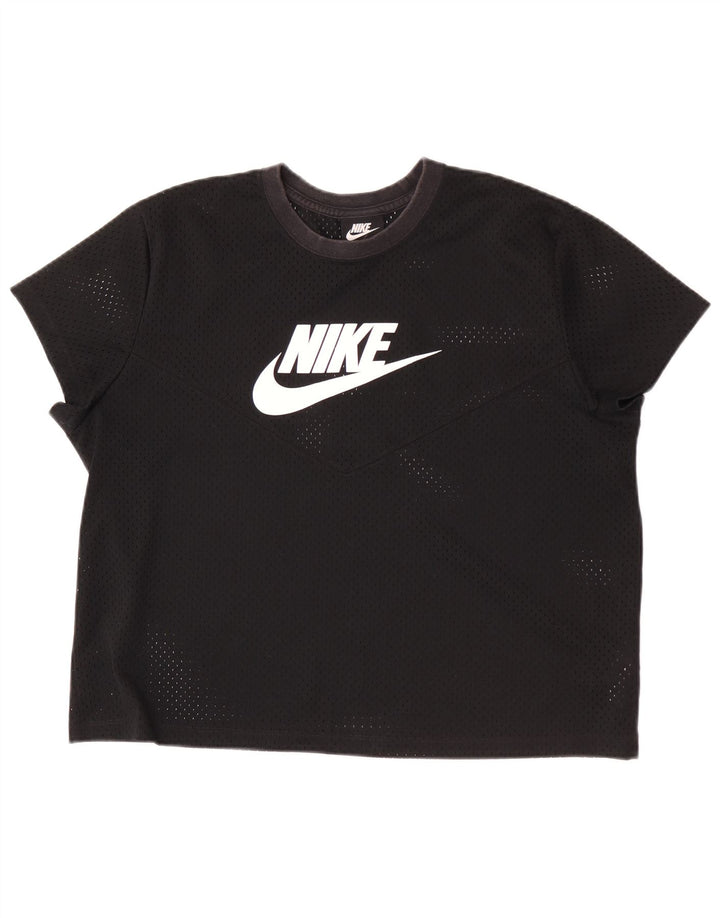 Nike Camiseta gráfica para mujer UK 40 XL Poliéster negro