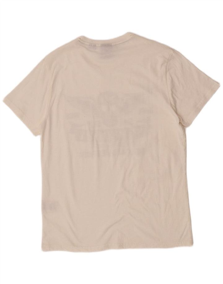 Superdry Hombre Camiseta Gráfica Top XL Algodón Blanco