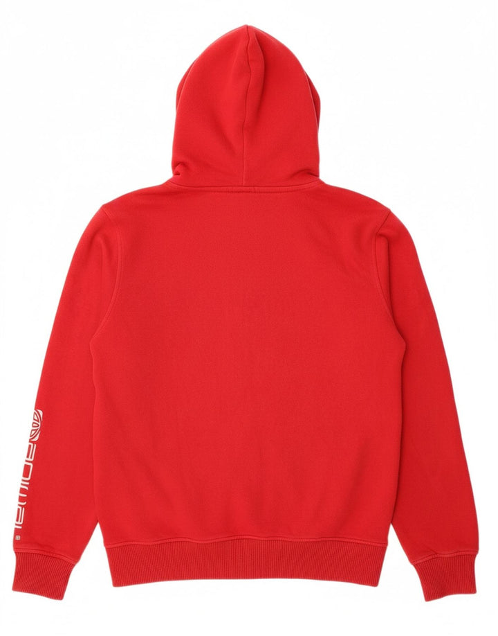 ANIMAL Mens Graphic Zip Hoodie Sweater Small Red