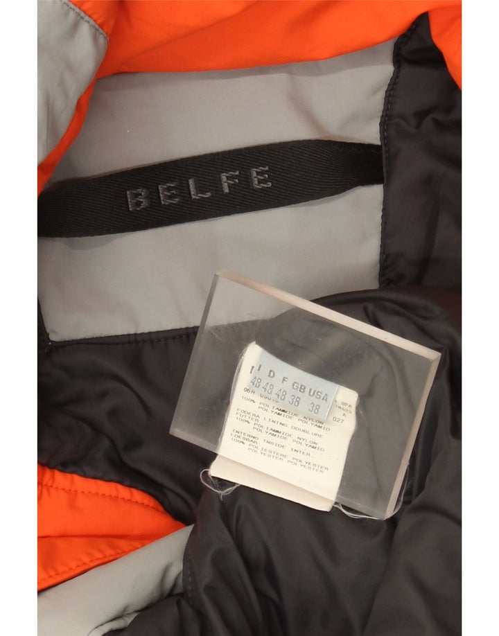 Belfe Chaqueta cortavientos para hombre ES 38 Gris medio Poliamida color block
