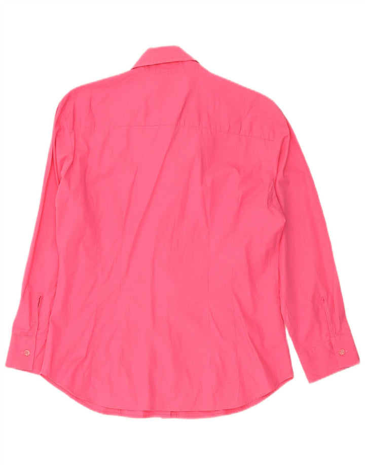 Camisa Benetton Mujer Grande Rosa Algodón