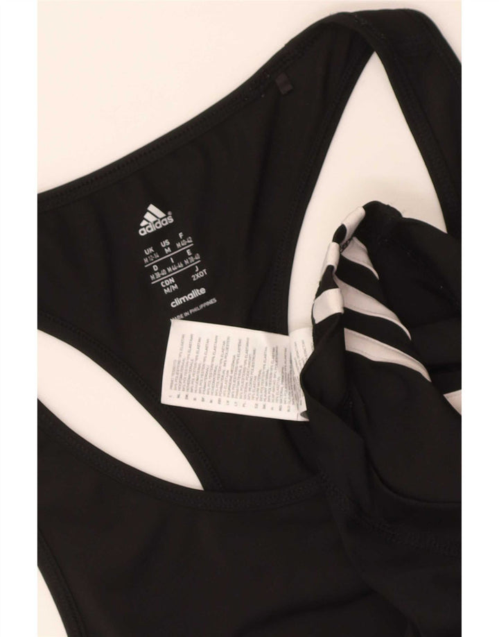 Adidas Mujer Climalite Chaleco Top UK 12/14 Medio Negro Poliéster