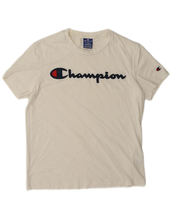Champion Camiseta gráfica para hombre Top XS Algodón blanco