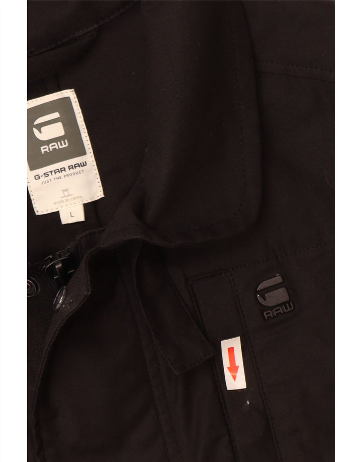 G-Star Chaqueta utilitaria para hombre UK 40 Grande Algodón negro