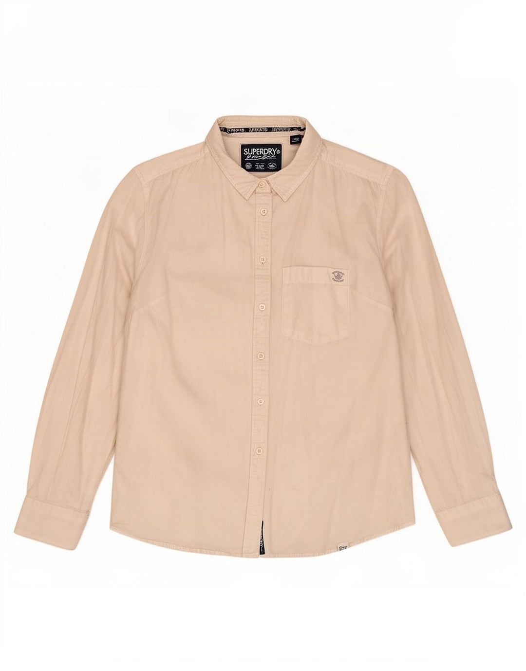 Superdry Camisa Mujer UK 46 Grande Algodón Blanco