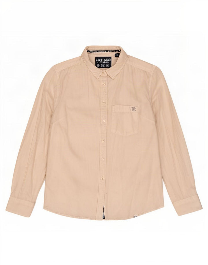 Superdry Camisa Mujer UK 46 Grande Algodón Blanco