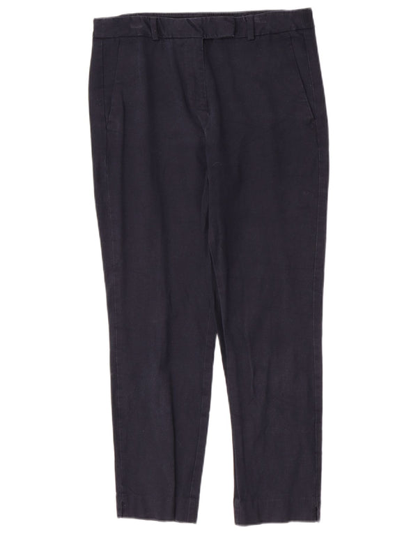Marks & Spencer Pantalones de traje cónicos para mujer UK 12 Medium W28 L26 Azul marino