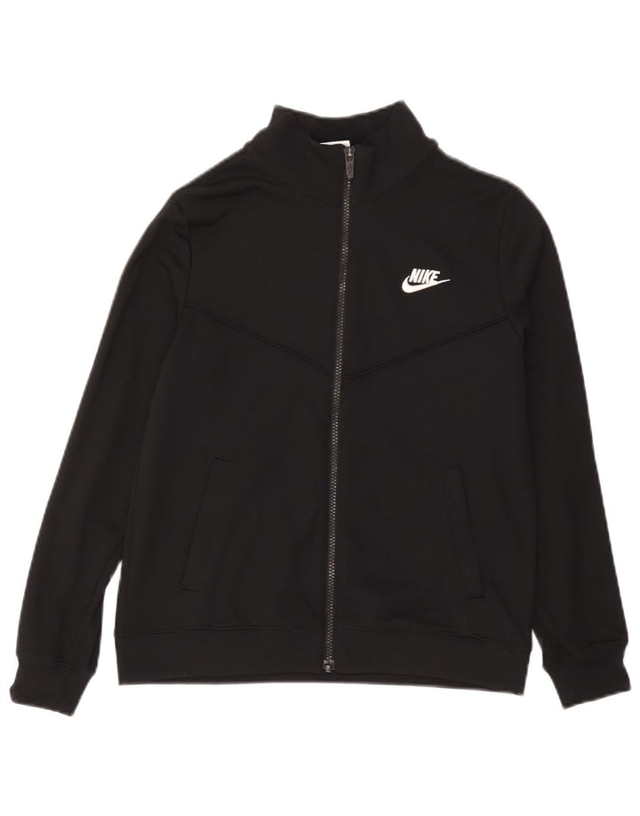 Nike - Chaqueta de chándal para niño (12 a 13 años, talla grande, poliéster), color negro
