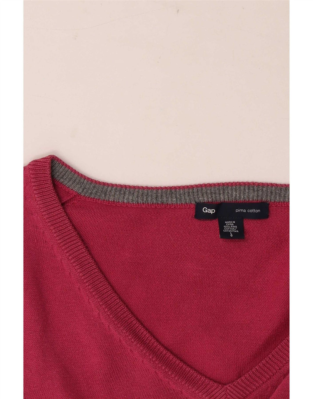 Gap Jersey con Cuello en V para Hombre de algodón Rosa Grande