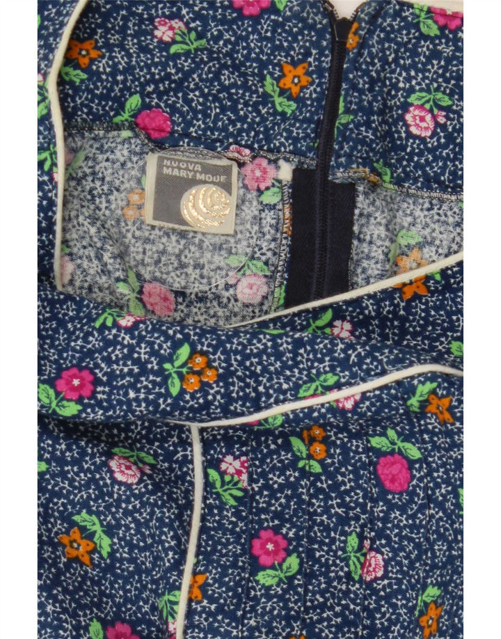 Nuova Moda Vestido Maxi Mujer IT 44 Azul Medio Floral