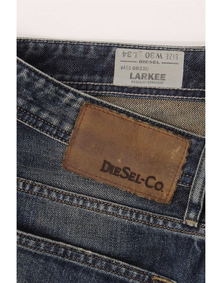 Diesel Hombre Larkee Regular Jeans Rectos W30 L34 Algodón Azul