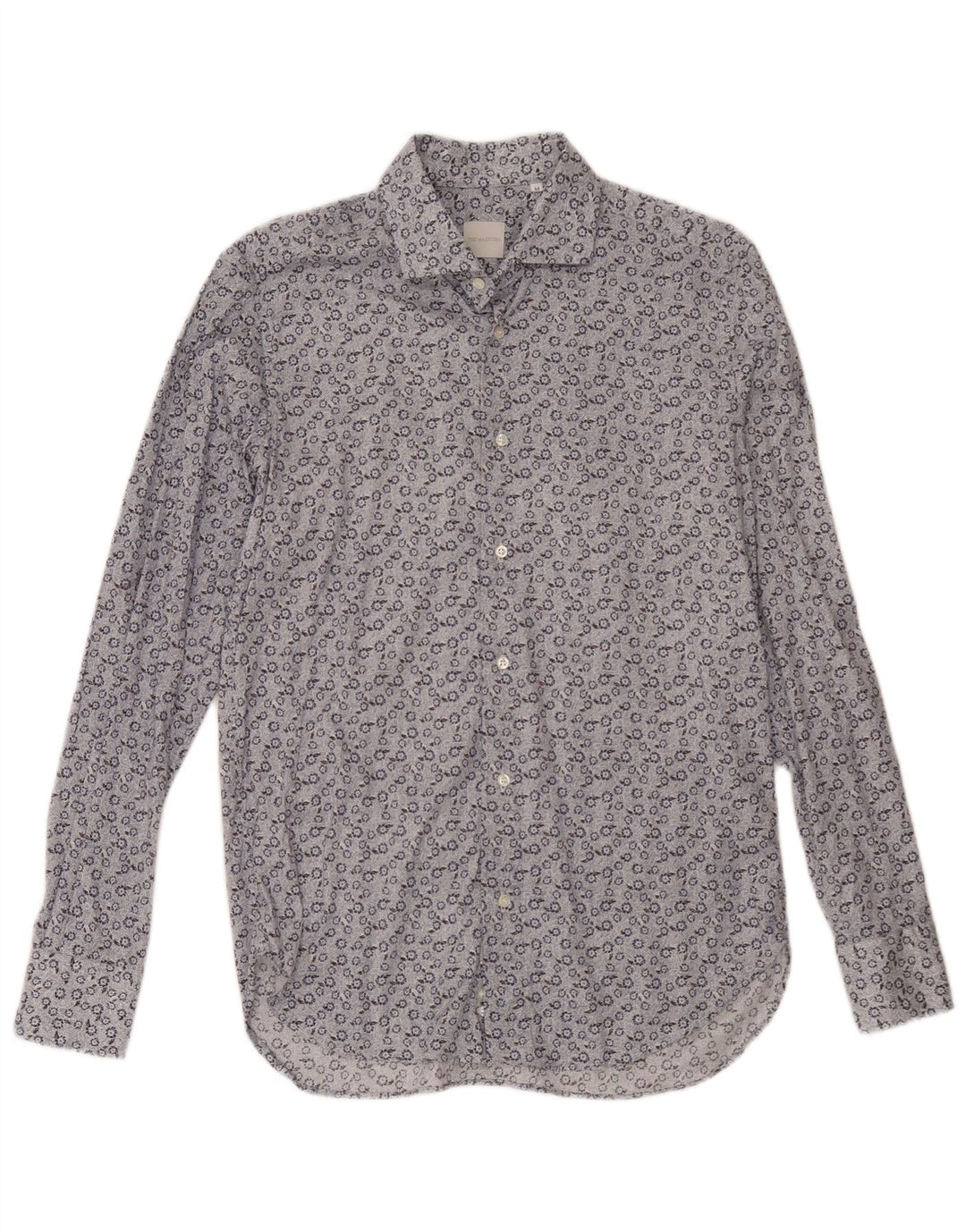 Camisa vintage para hombre azul medio floral