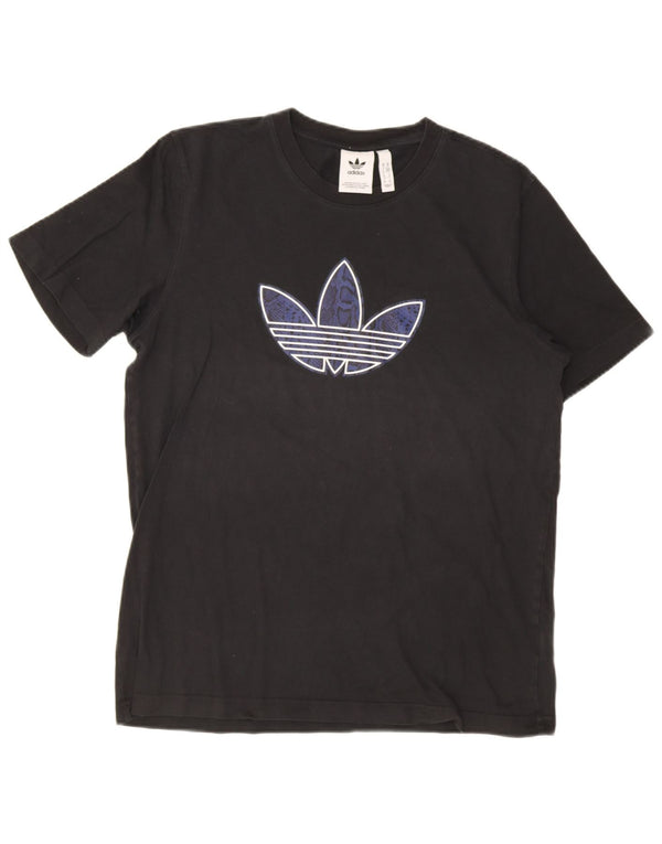 Adidas - Camiseta gráfica para hombre, talla mediana, algodón negro