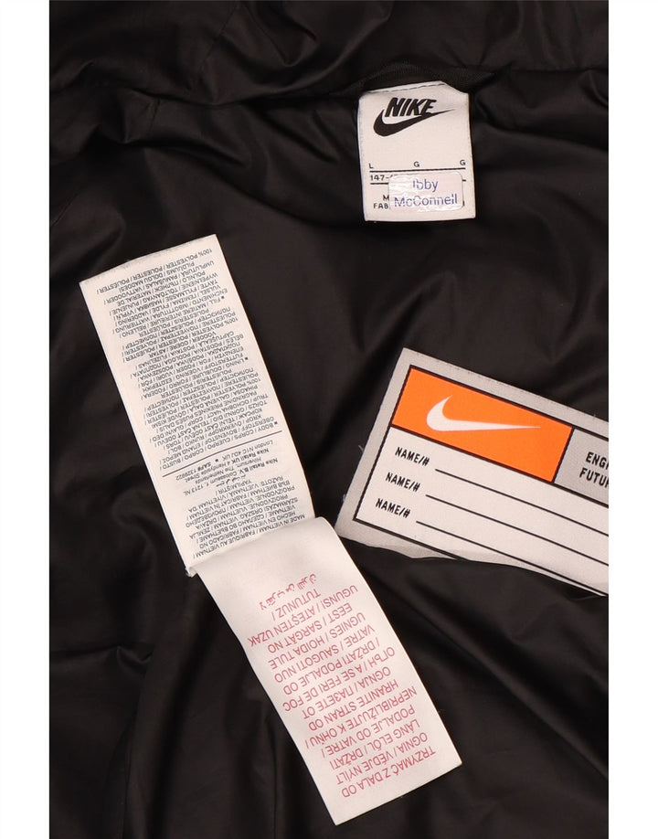Nike Chaqueta acolchada con capucha para niños 12-13 años Grande Poliéster negro