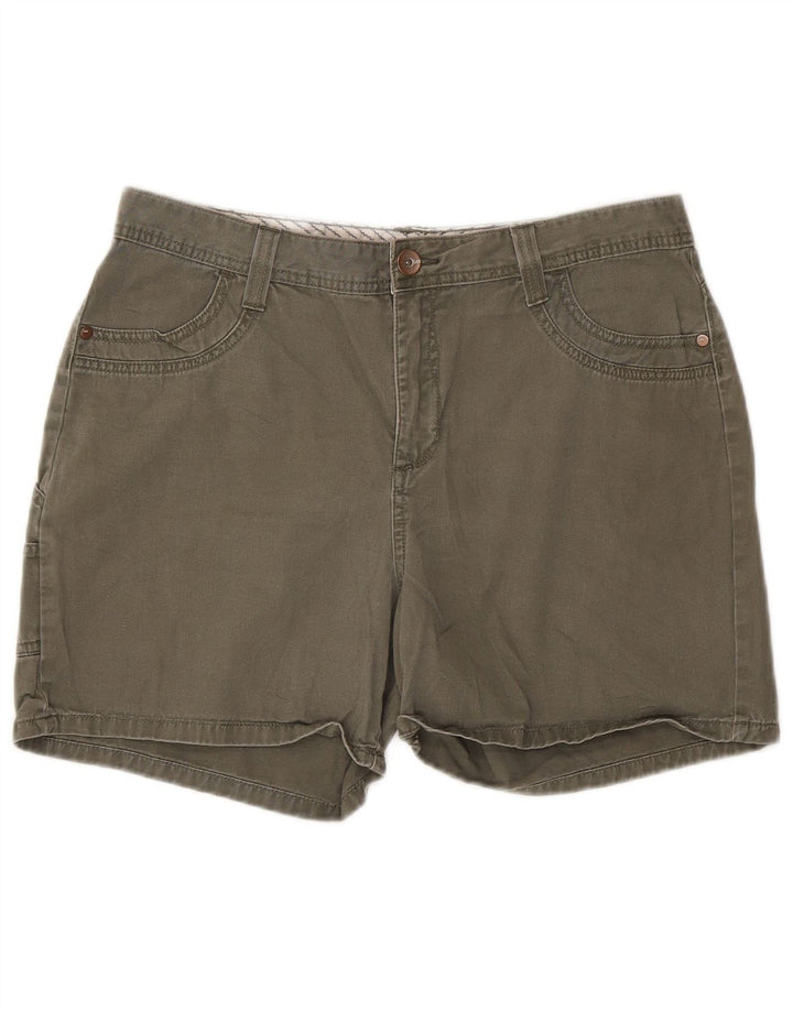 LEE Pantalones cortos cargo para mujer US 12 Large W32 Caqui Algodón