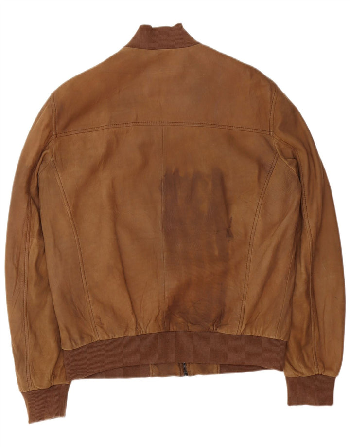 Conbipel Chaqueta de cuero para hombre IT 52 Cuero marrón grande