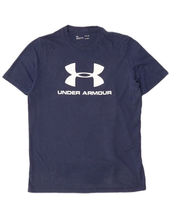Camiseta Under Armour Heat Gear Graphic para hombre, talla mediana, azul marino
