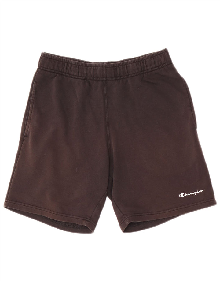 Champion Pantalones cortos deportivos para hombre pequeños de algodón negro